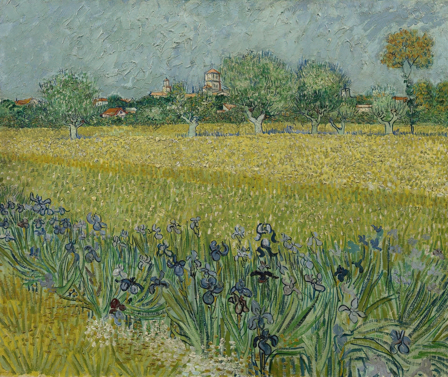 Van Gogh’s “Field with Irises” – Canvas Print with Timeless Beauty