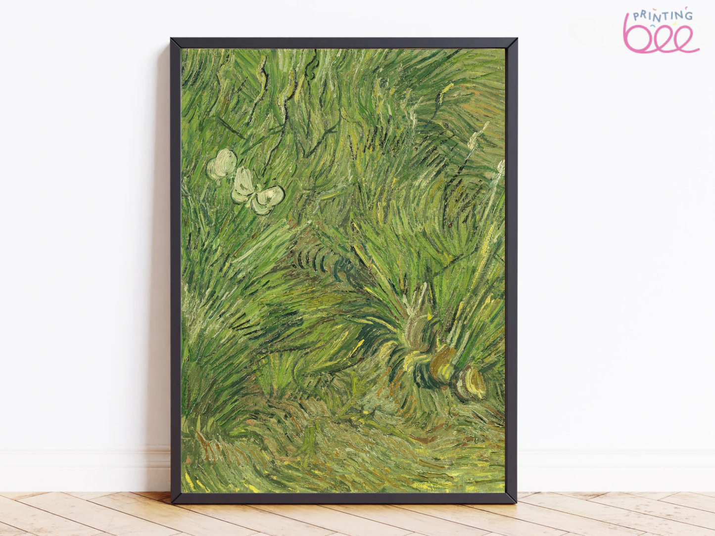 Vincent van Gogh’s “Grass and Butterflies” – Premium Canvas Art Print