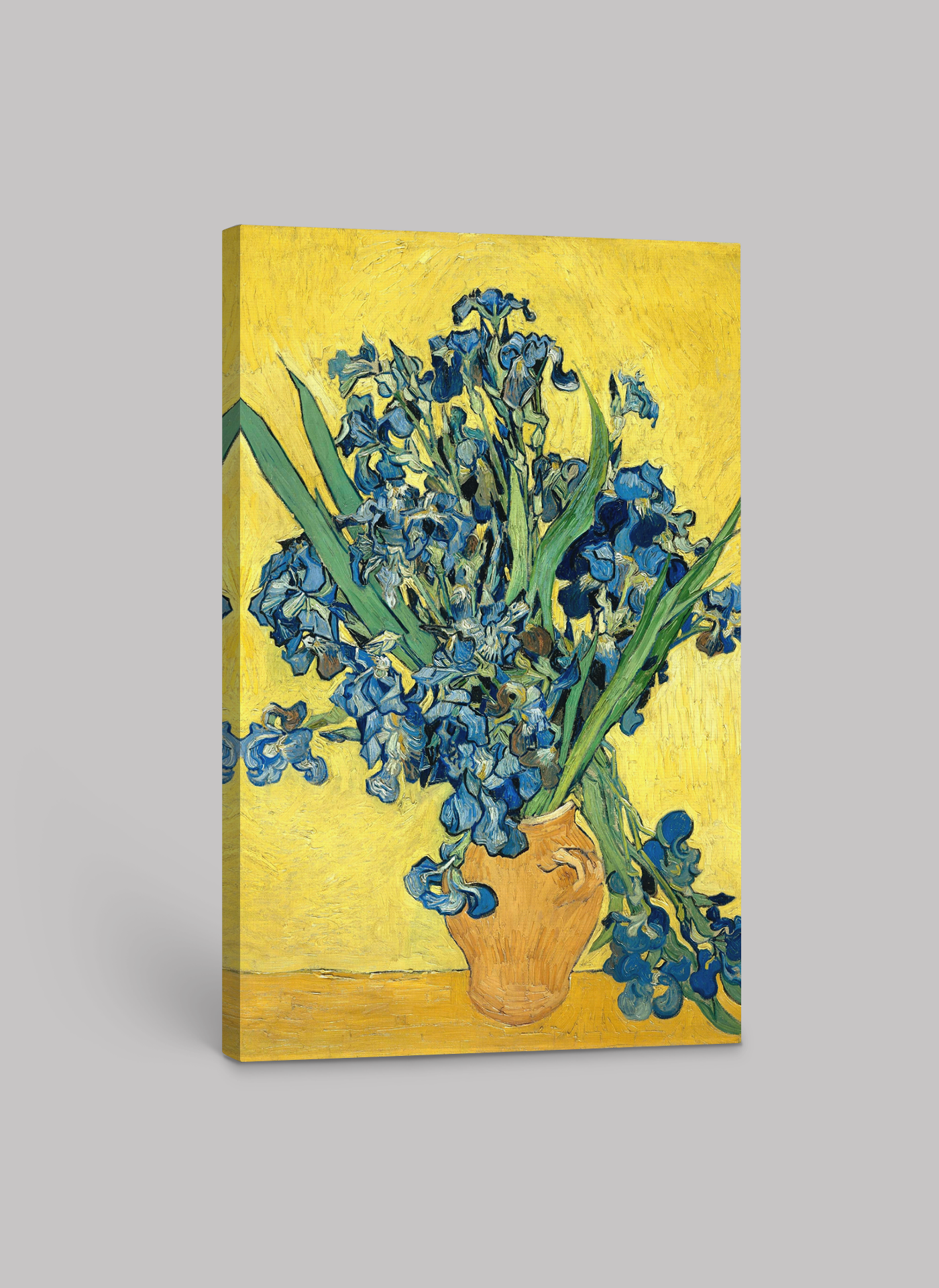 Vincent van Gogh's "Irises on Yellow" – Premium Canvas Art Print