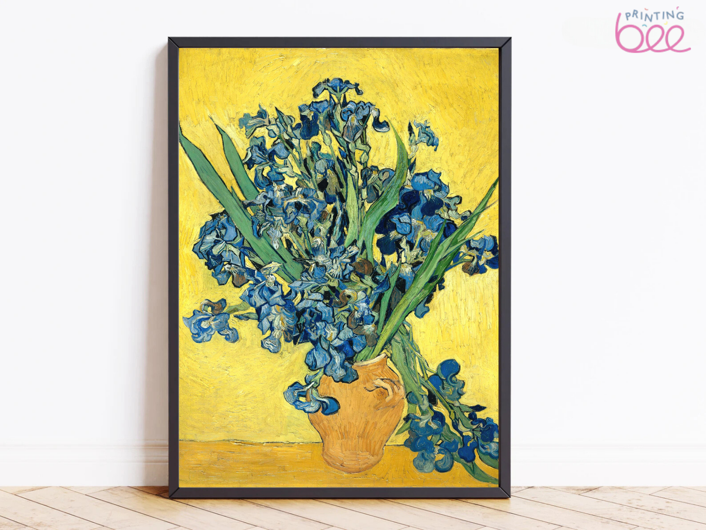 Vincent van Gogh's "Irises on Yellow" – Premium Canvas Art Print