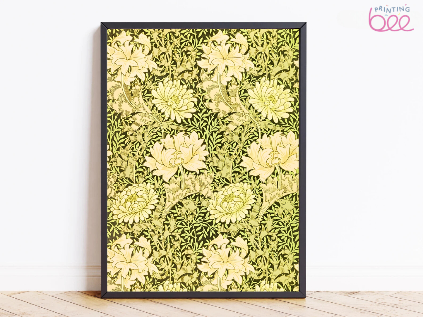 William Morris Chrysanthemum Pattern (1877) – Art Print on Canvas and Paper