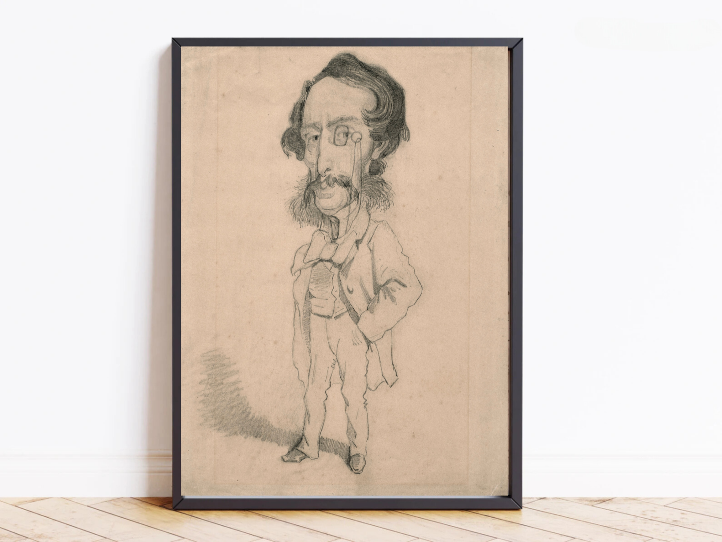 Hand-Drawn Caricature on Canvas – Timeless Artistic Expression