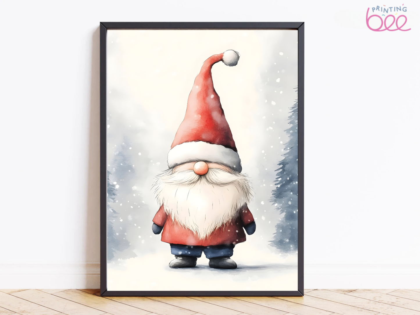 Christmas Town Winter Wonderland Canvas Art – Snowy Lantern Scene