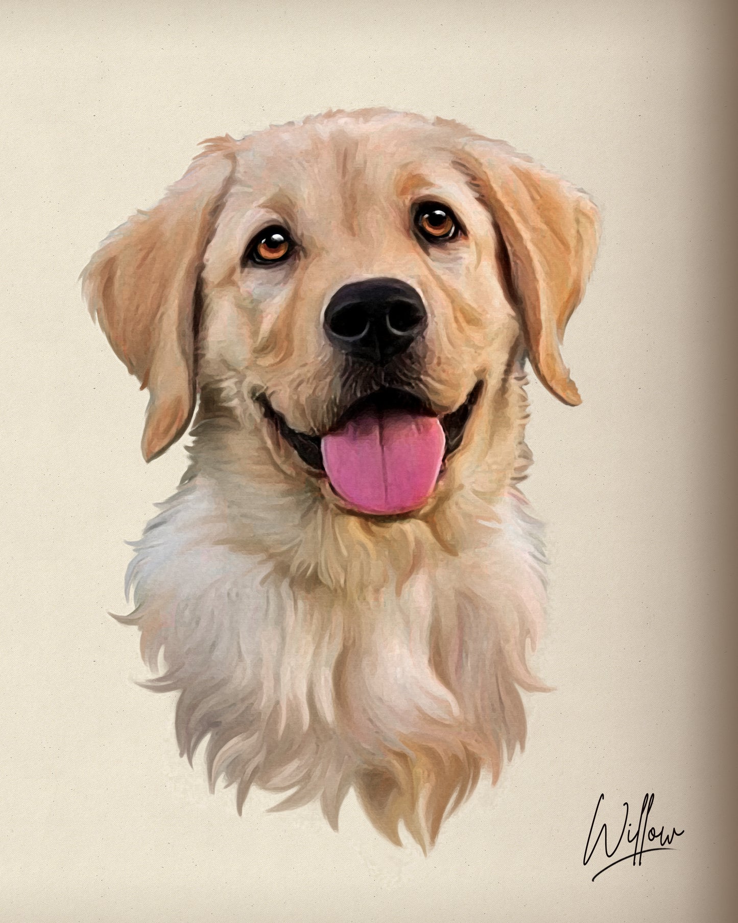 Custom Pet Portrait on Canvas or Art Paper | 'Hand' Painted Pet Portrait From Photo | Pet Memorial Gift