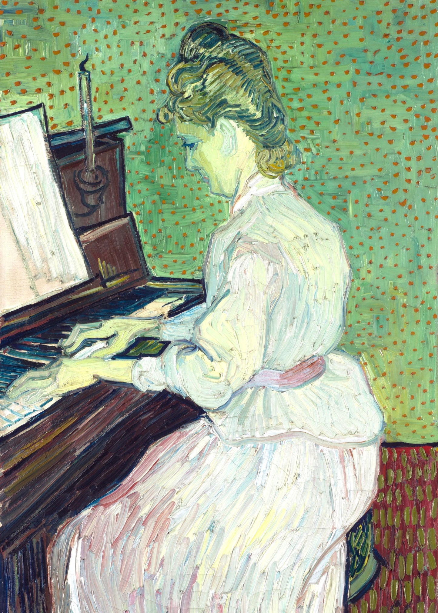 Vincent van Gogh’s "Woman Playing Piano" – Canvas Art Print