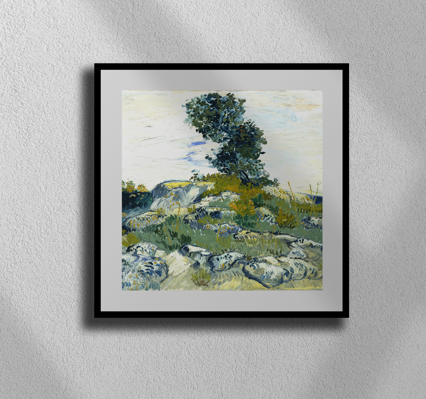 Vincent van Gogh’s “Tree on Rocky Landscape” – Masterpiece on Canvas