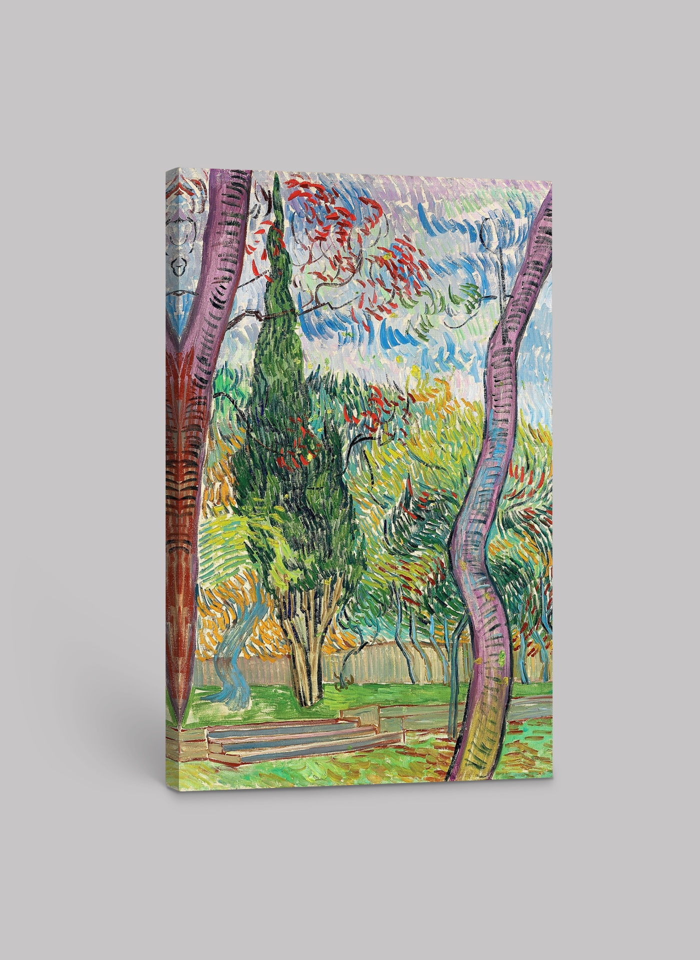 Vincent van Gogh’s "Cypress Trees" – Canvas & Framed Art Print
