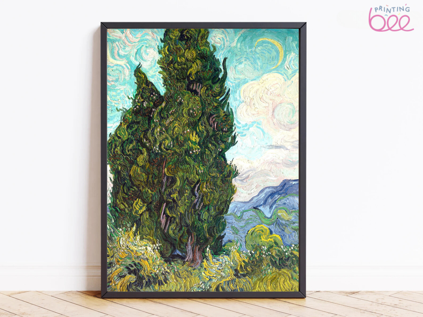 Vincent van Gogh’s "Cypress Trees" – Canvas Art Print