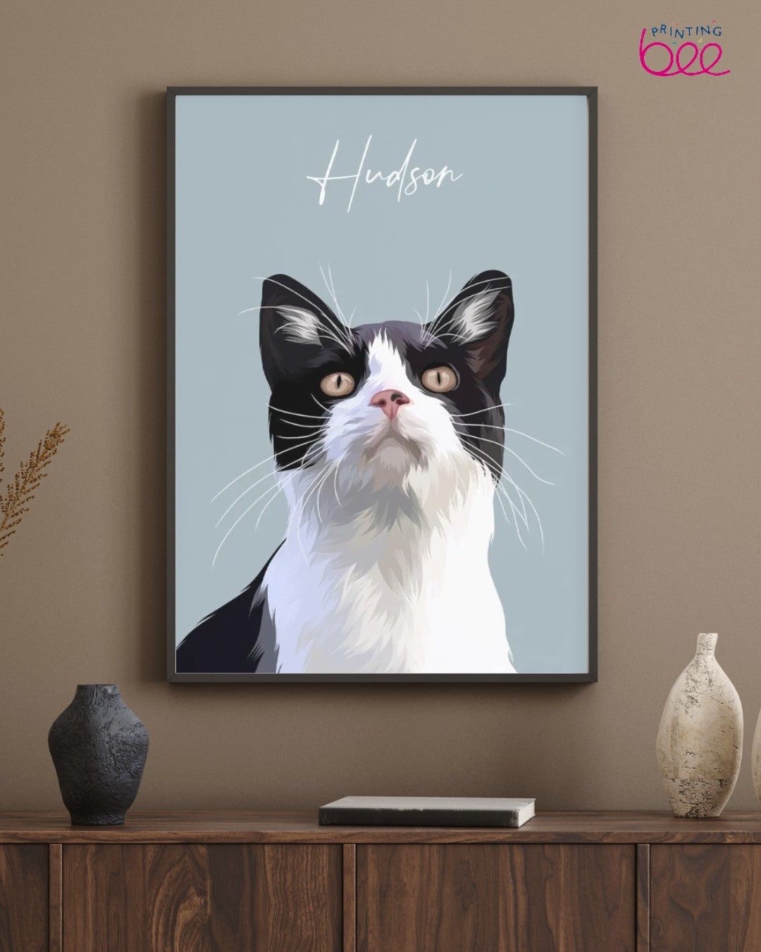 Personalised 'Modern Art' Cat Portraits - Presents for Cats - Cat Art