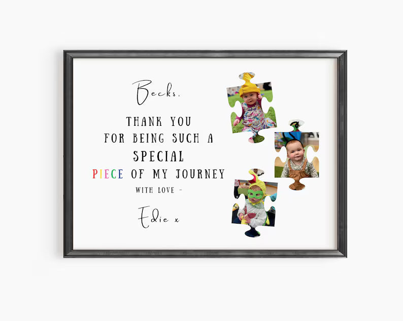 Custom Thank You Gift Print, Nursery Thank You Gift Poster, End of School Year Teacher Gift, Personalised Class Gift, School Nursery Frame