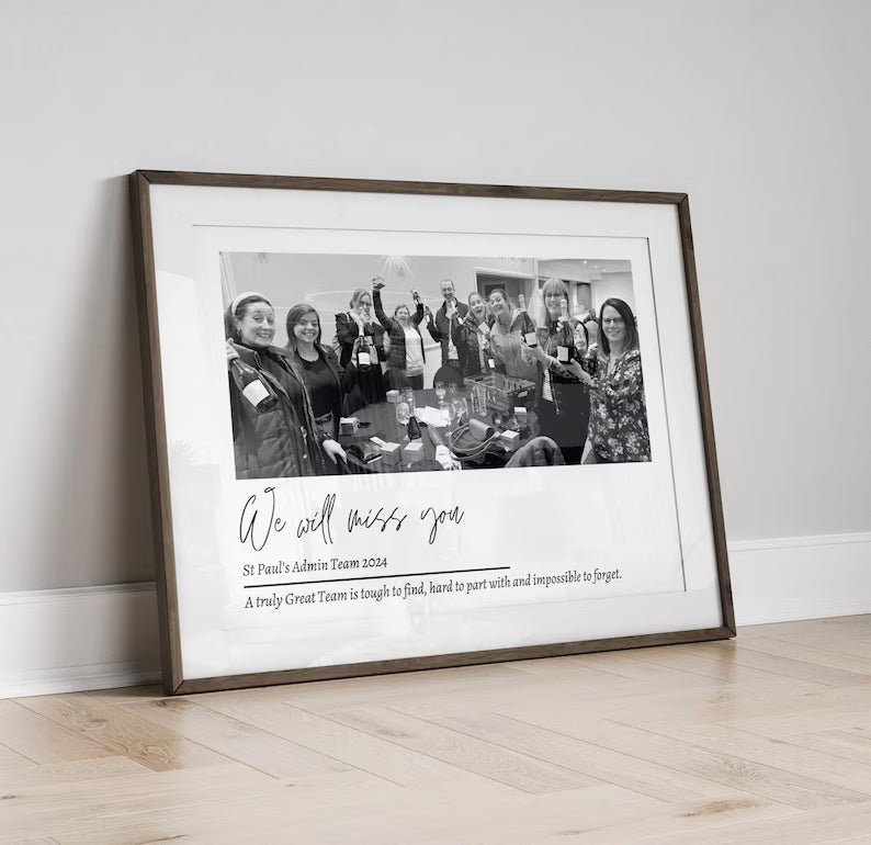 Work Leaving Gift Print, New Job Present, Desk Frame Gift, Promotion Keepsake, Retirement Memory Present, Work Bestie Christmas Gift, Photo