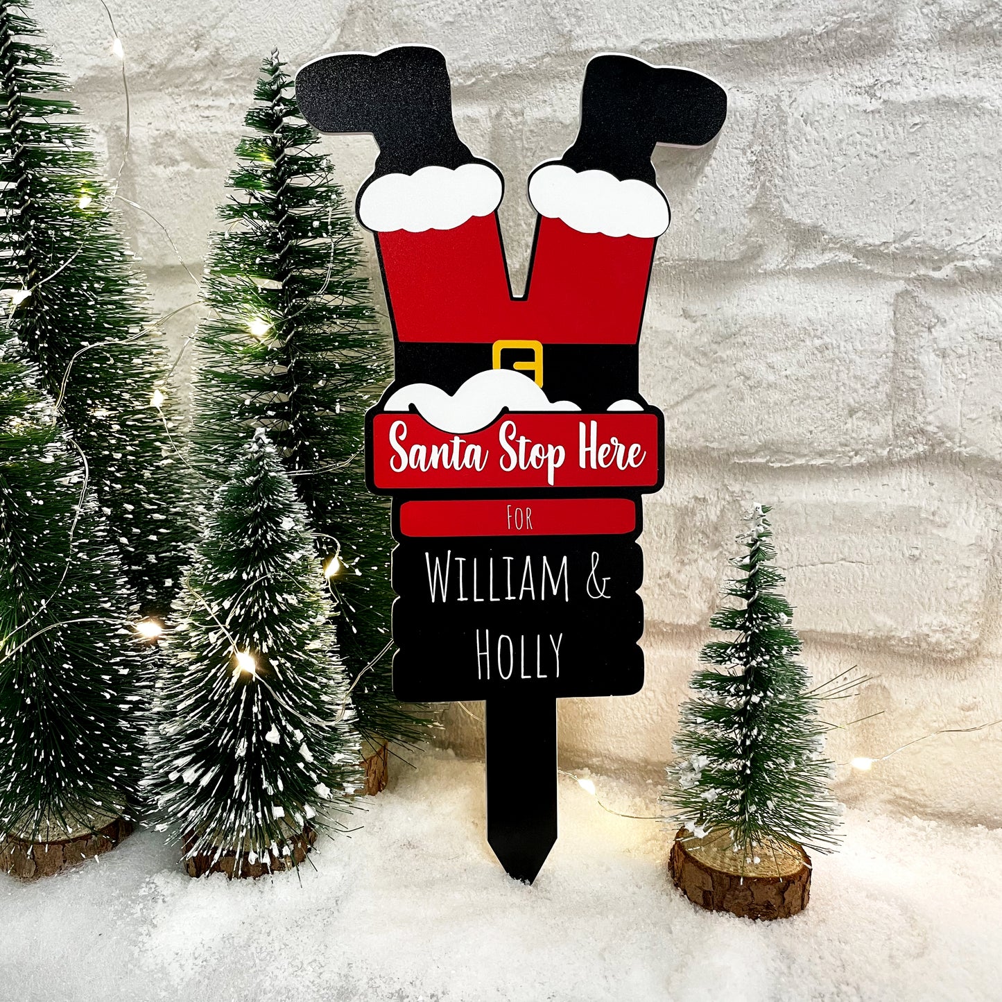 Personalised Santa Stop Here Sign