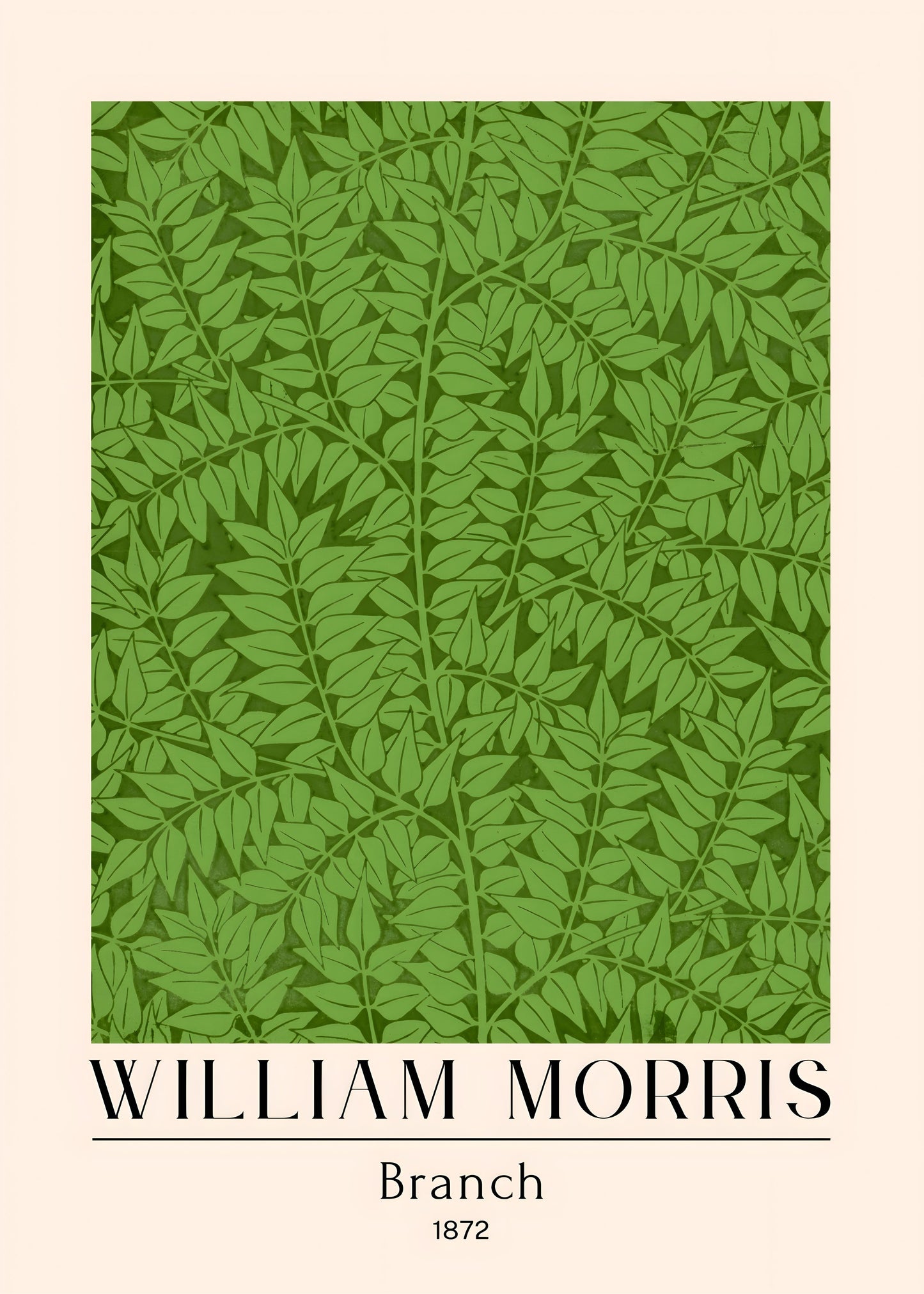 William Morris "Branch" Pattern, 1872 – Premium Art Print on Canvas