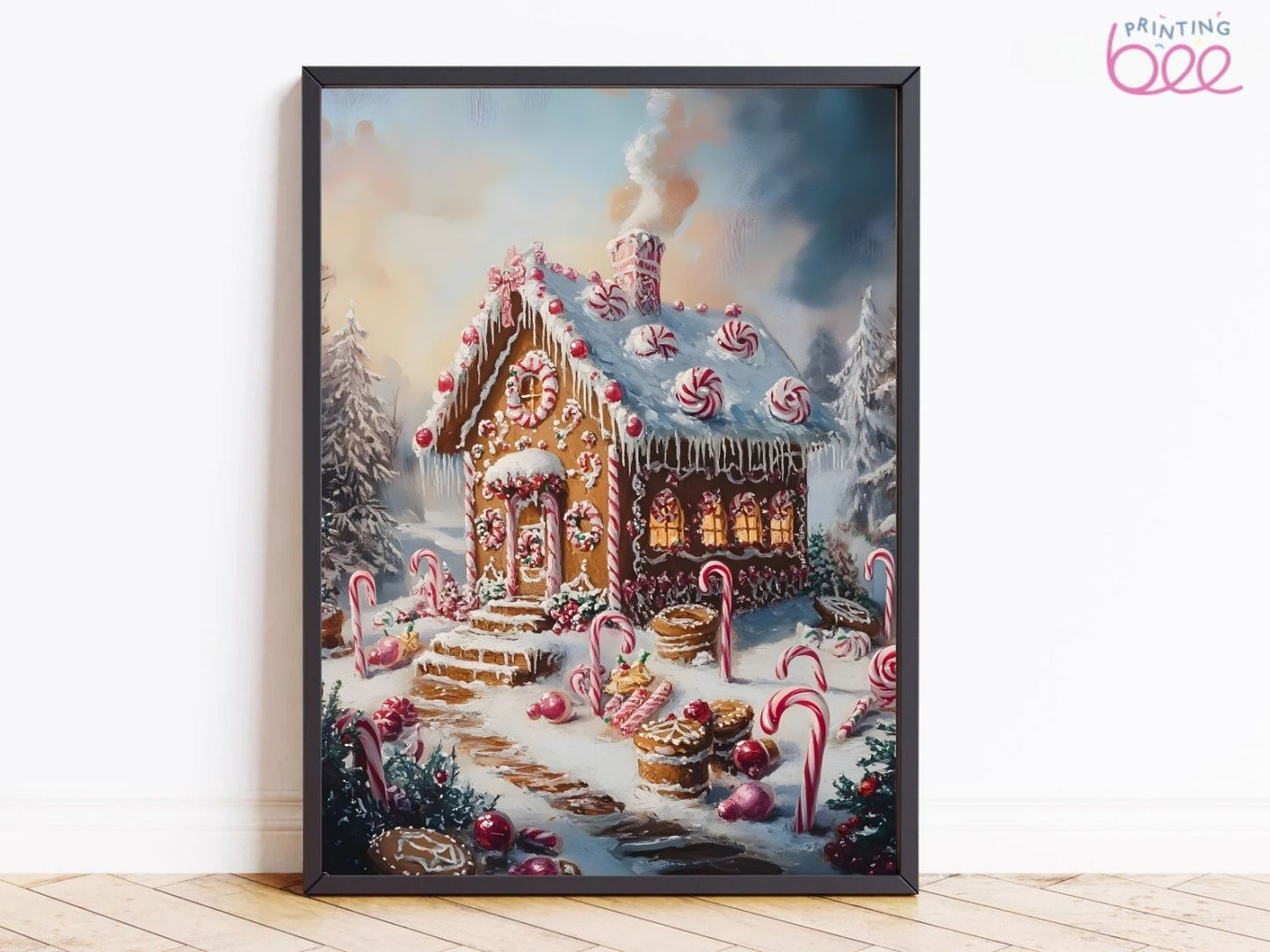 Gingerbread House with Candy Wonderland Print