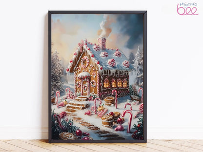 Gingerbread House with Candy Wonderland Print
