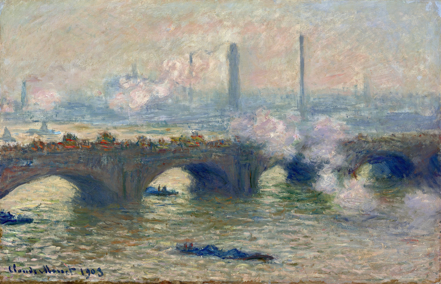 Monet’s The Thames Under Fog – Captivating Impressionist Art Canvas