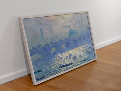 Monet's Charing Cross Bridge in Sunlight - Impressionist Canvas Art