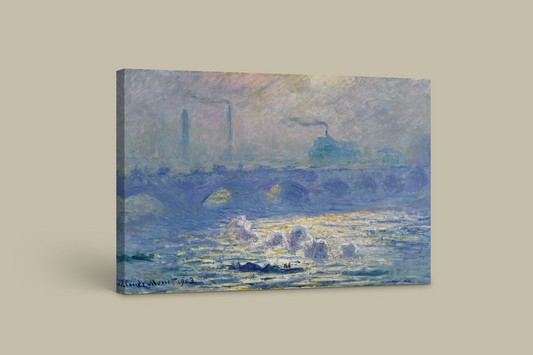 Monet's Charing Cross Bridge in Sunlight - Impressionist Canvas Art