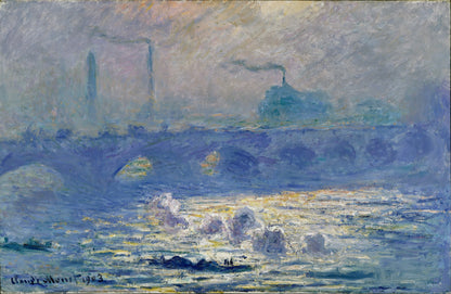 Monet's Charing Cross Bridge in Sunlight - Impressionist Canvas Art
