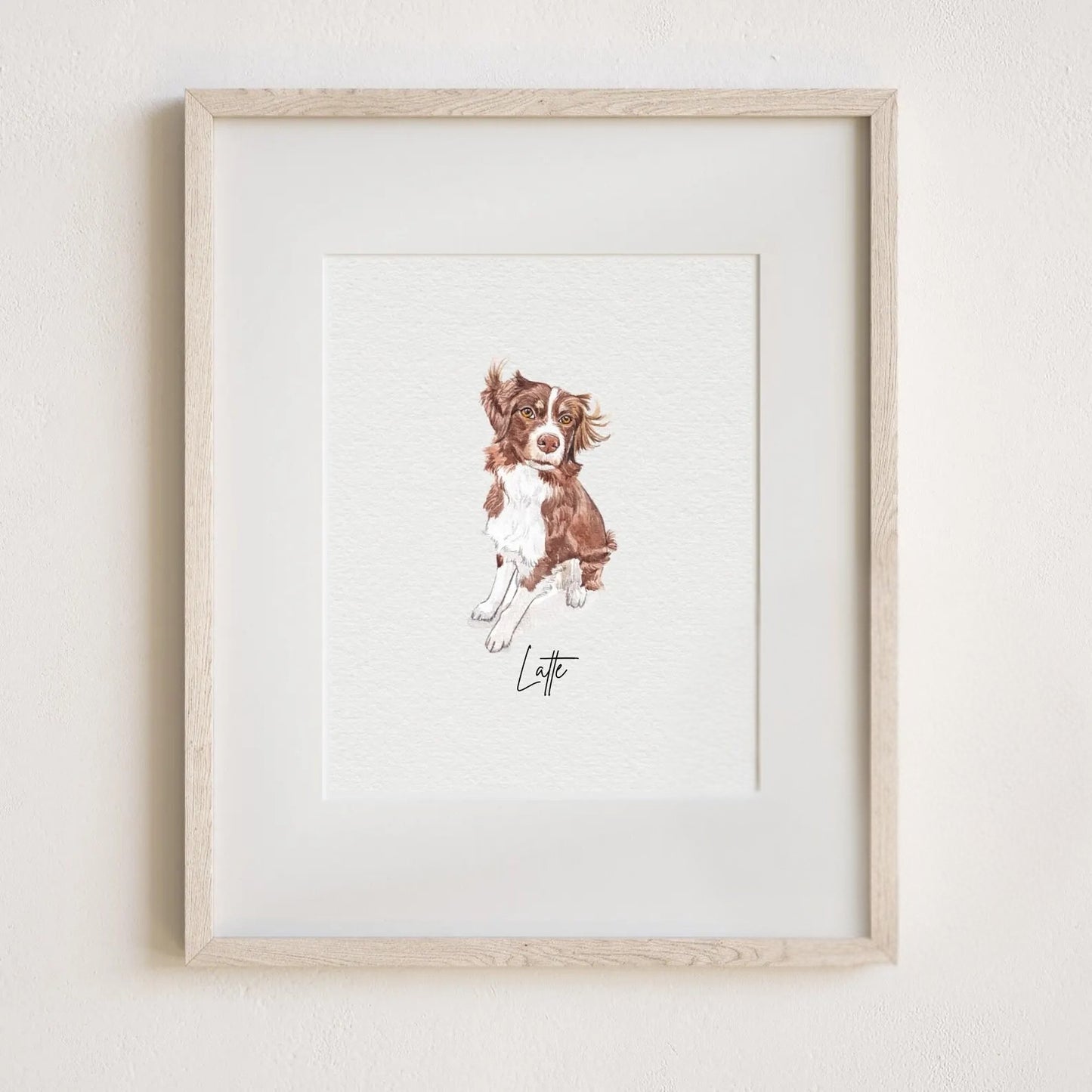 Mini Watercolour Pet Portrait From Photo - Personalised Dog Painting - Pet Memorial Gift
