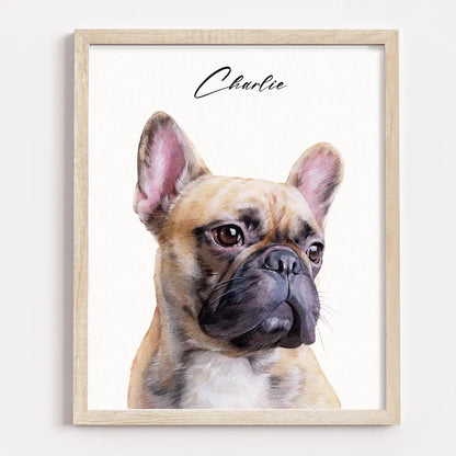 Custom Pet Portrait,Watercolor Dog Painting,Hand Painted from Photo