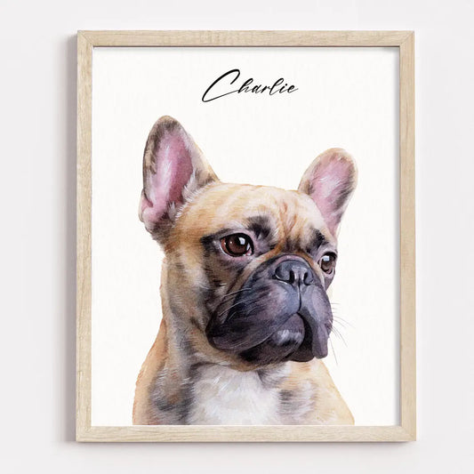 Custom Pet Portrait,Watercolor Dog Painting,Hand Painted from Photo