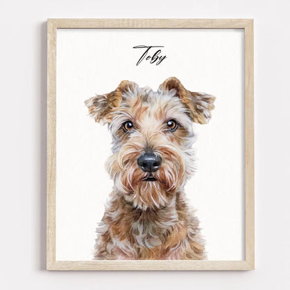 Custom Pet Portrait,Watercolor Dog Painting,Hand Painted from Photo