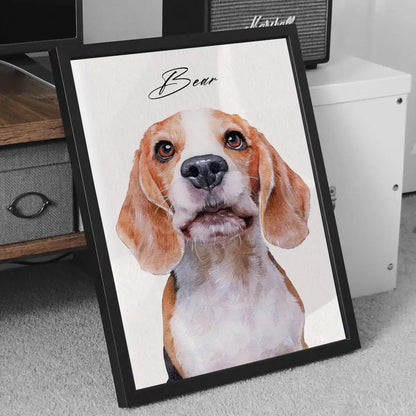 Custom Pet Portrait,Watercolor Dog Painting,Hand Painted from Photo