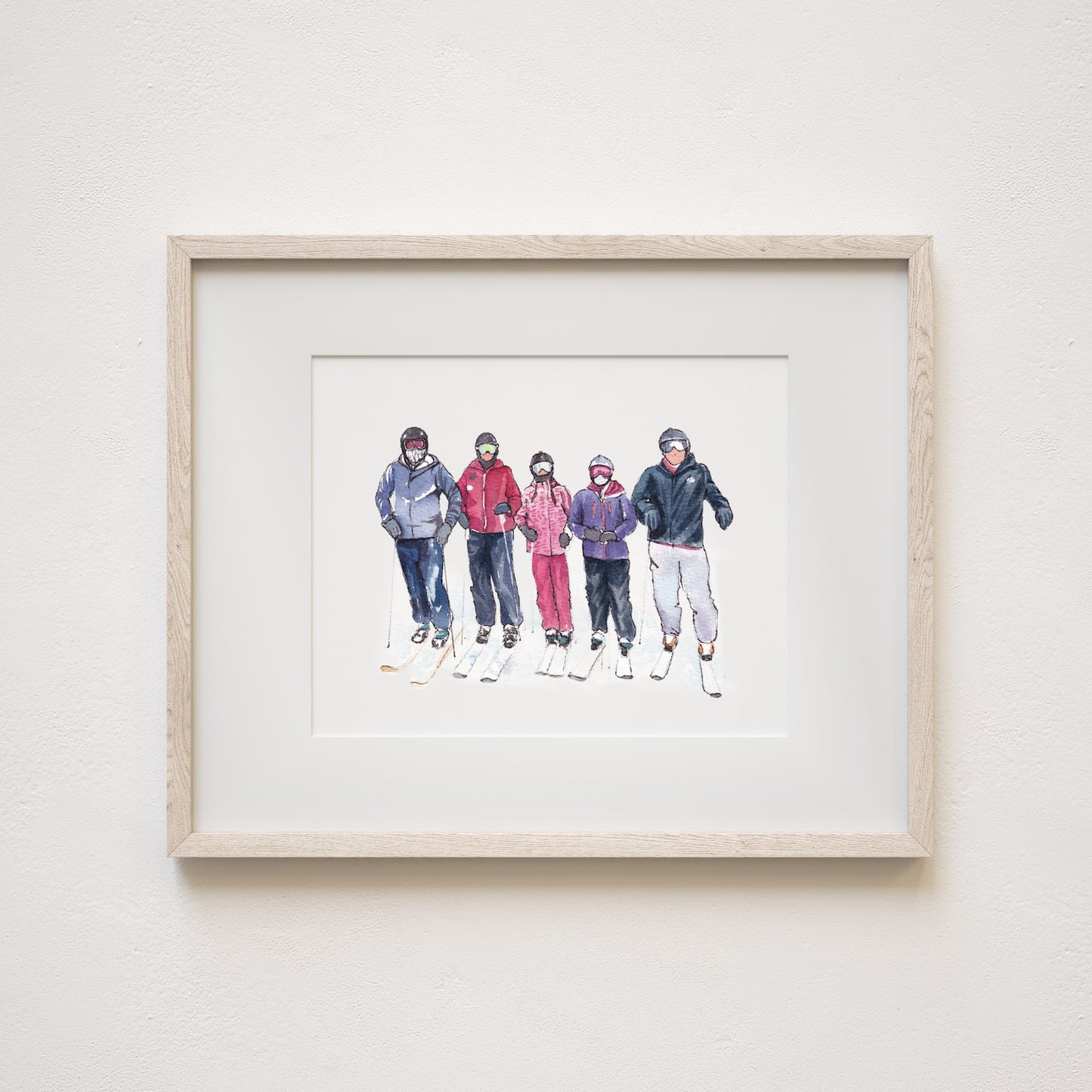 Personalised Father's Day Family Portrait From Photo, Watercolour Painting Gift for Dad Daddy Grandad