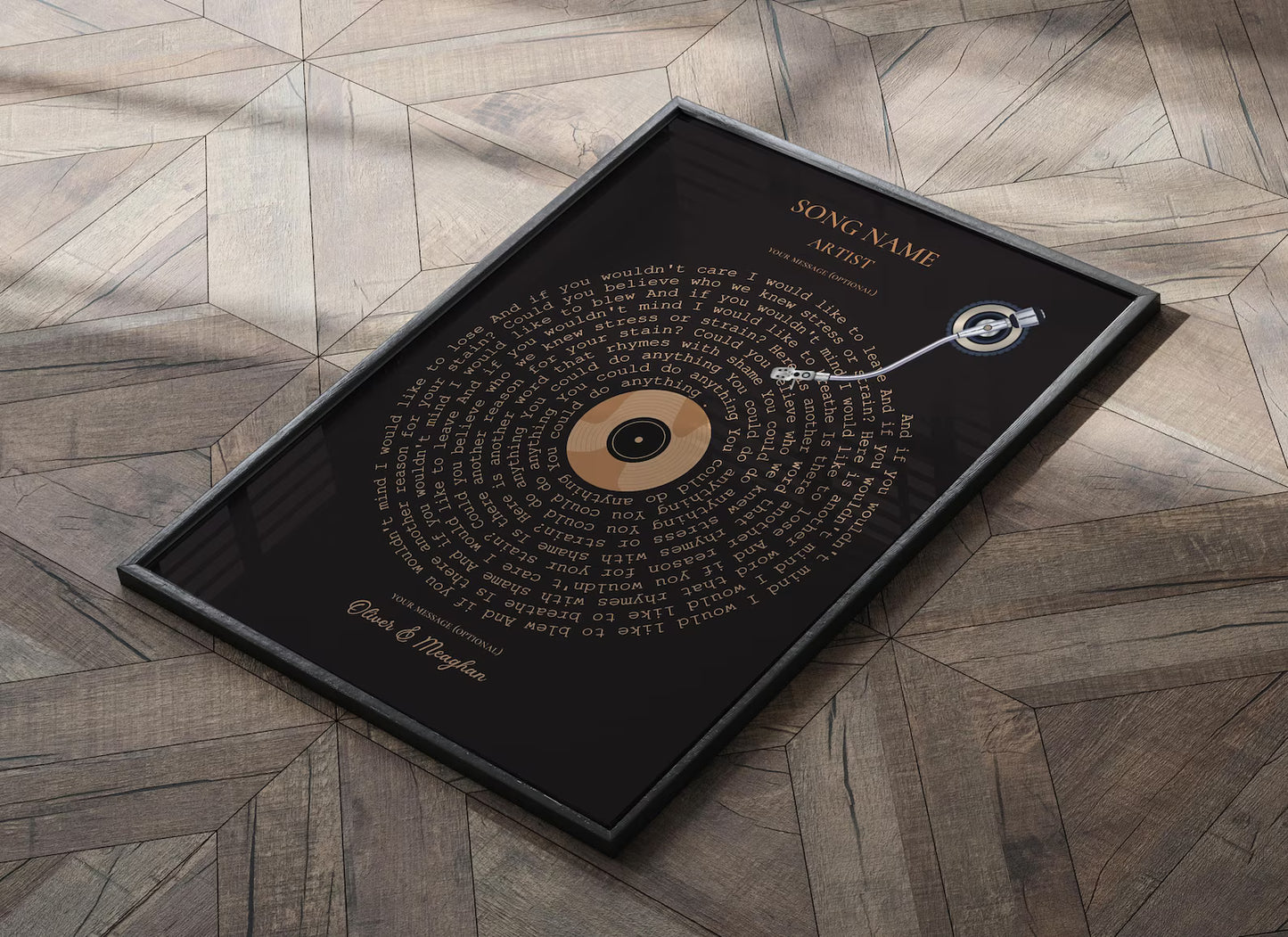 Song Lyrics Poster - Personalised Music Print Gift - Custom Lyric Wall Art