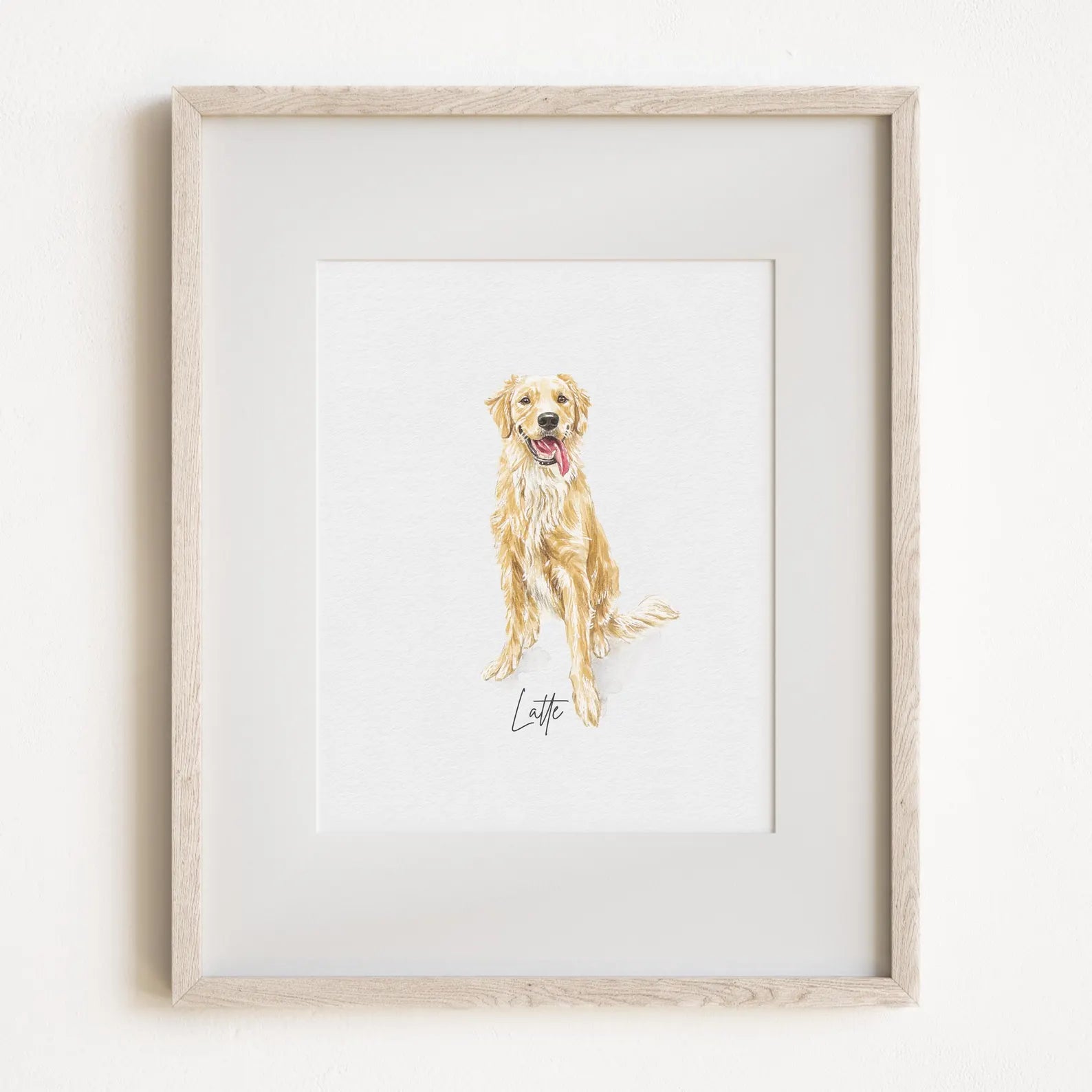 Mini Watercolour Pet Portrait From Photo - Personalised Dog Painting - Pet Memorial Gift