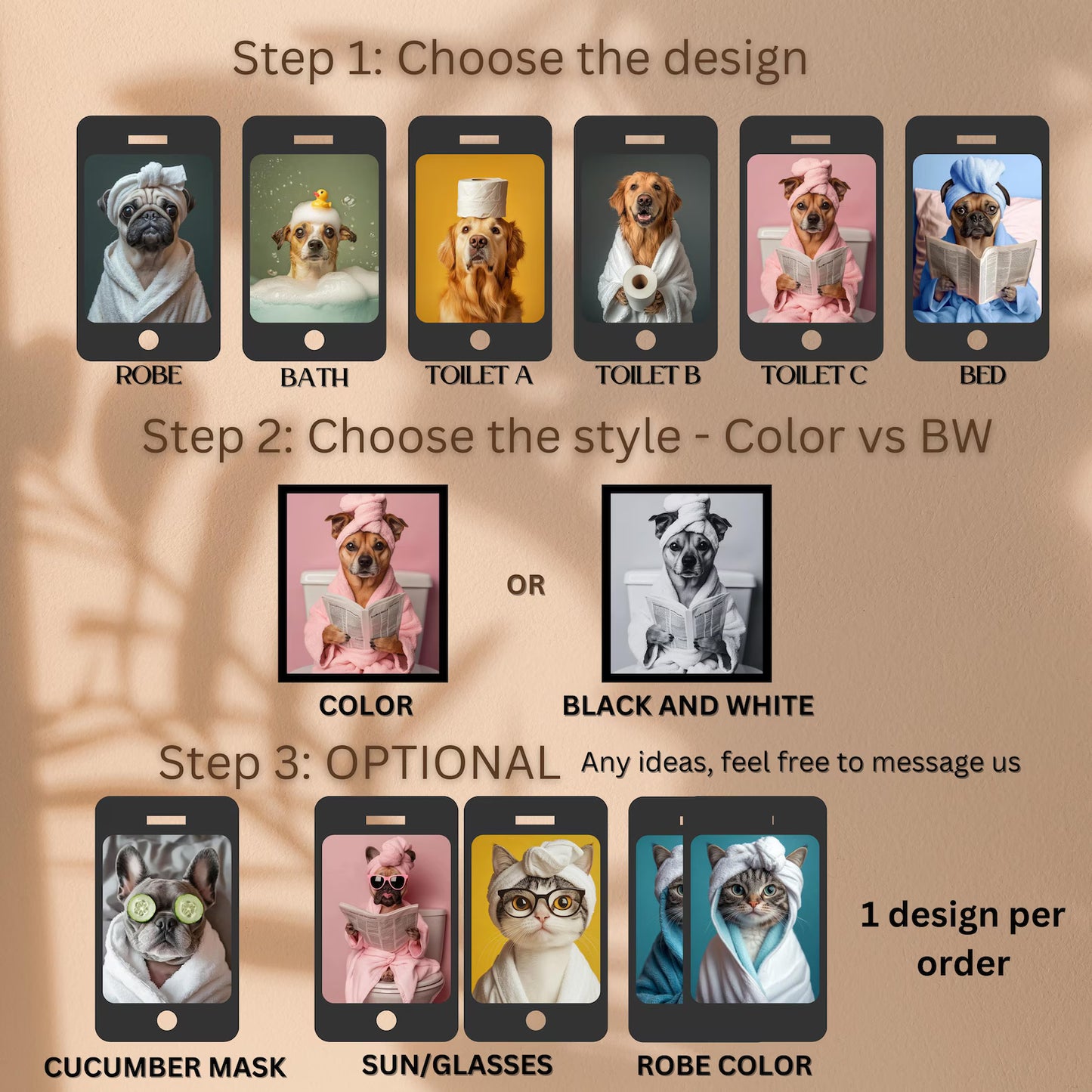 Personalised Funny Bathroom Dog Print From Photo - Dog on Toilet Art - Custom Pet Portrait - Dog Dad Gift