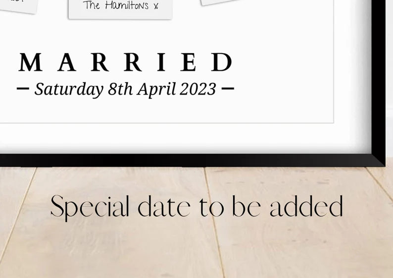 Wedding Photo Polaroid Print, Mothers Day Gift Wife, Just Married Wedding Photo, Personalised Wedding Wall art, Newlywed Gift, Milestone