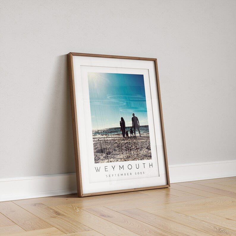 Holiday Memory Photo Print, Vacation Photos Wall Art, Honeymoon Keepsake, Gift for Wife Husband Girlfriend, New Home Gift, Family Gift Frame