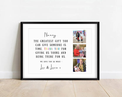 Custom Thank You Photo Print with Quote, Personalised Wall Art Gift for Teacher, Coach, Mentor, Gratitude Gift Print for Friend or Colleague