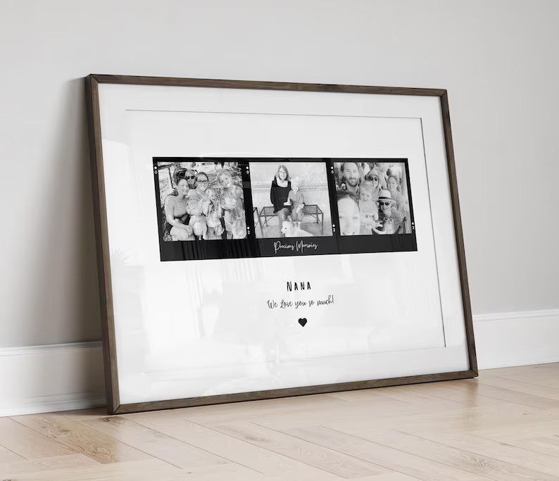 Personalised Nana Gift Print, Thank You Gift for Nanny, Granny Birthday Gift, Polaroid Nanny Gift, New Grandma Thank You Decor, Family Gift