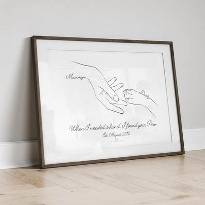 Custom Pet and Owner Gift, Personalised Paw Hand Drawing, Pet Memorial Gift, Dog Cat Keepsake Art, New Pet Adoption Gift, Minimalist Art